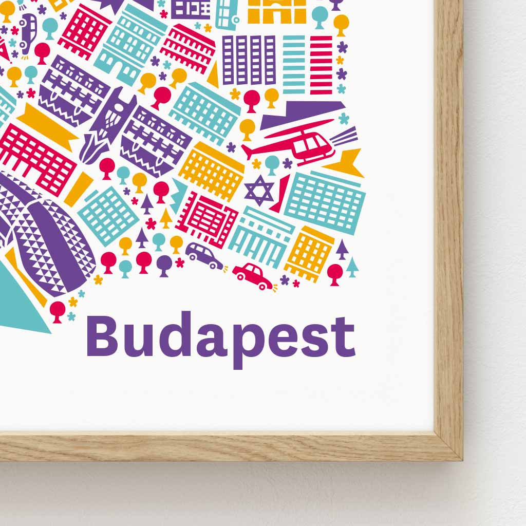 Budapest Poster gerahmt