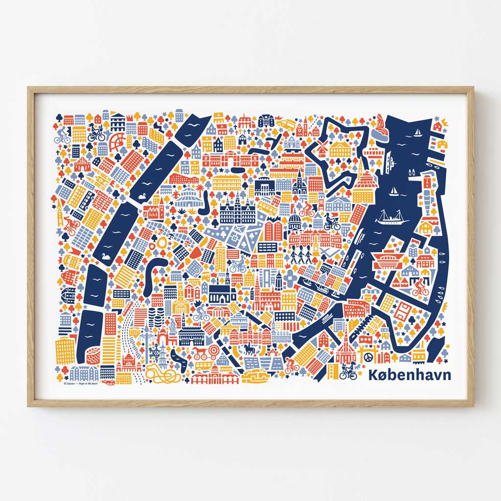 Kopenhagen Poster gerahmt Kopenhagen Poster gerahmt