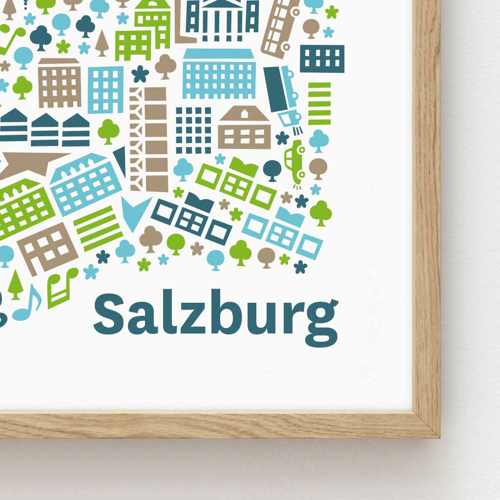 Salzburg Poster gerahmt