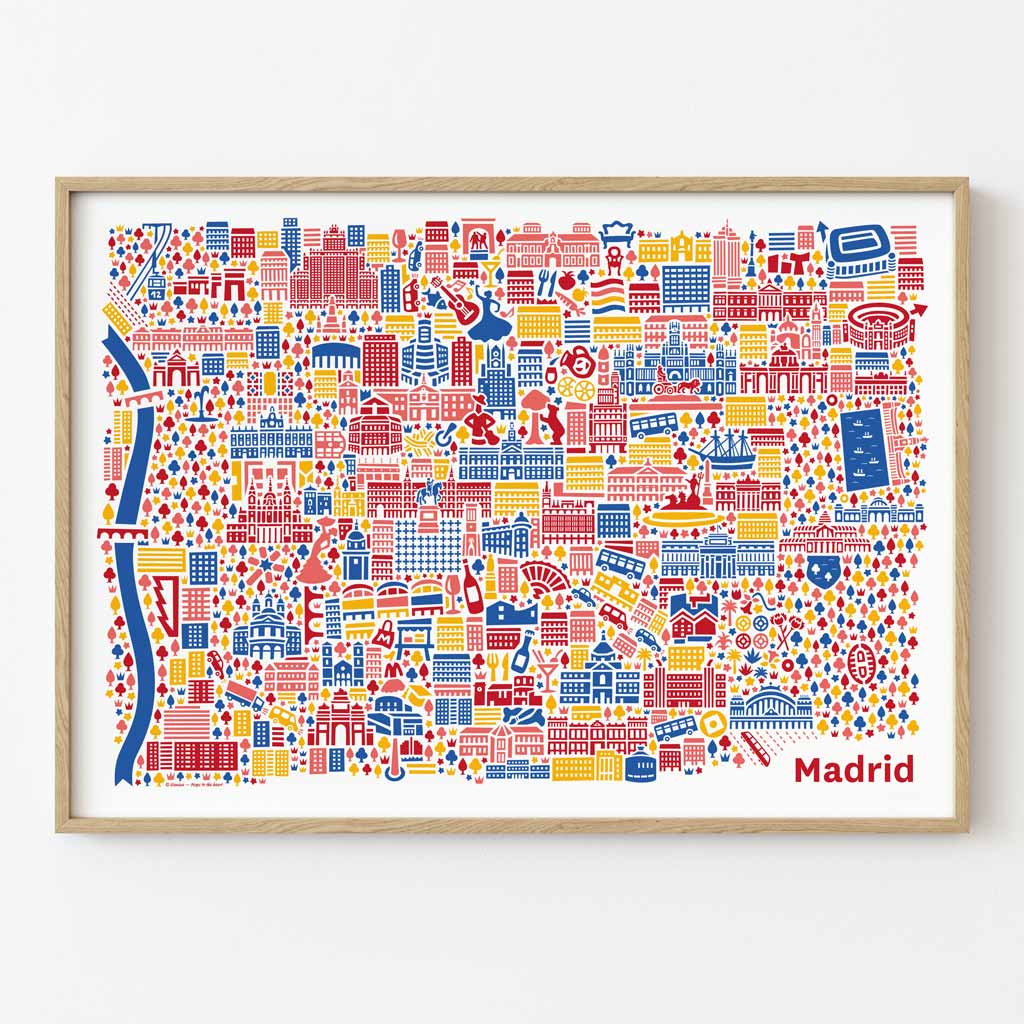 Madrid Poster gerahmt Madrid Poster gerahmt