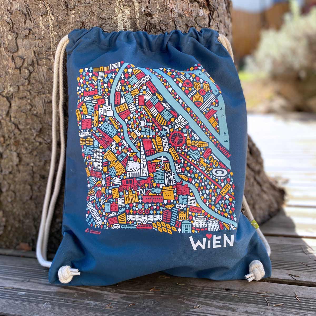 Vienna Drawstring Bag blue