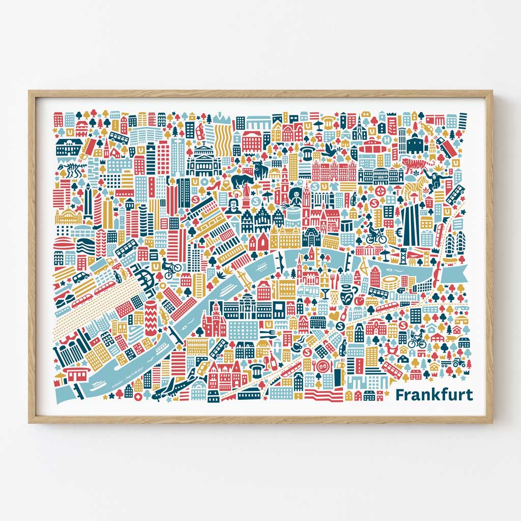 Frankfurt Poster gerahmt Frankfurt Poster gerahmt