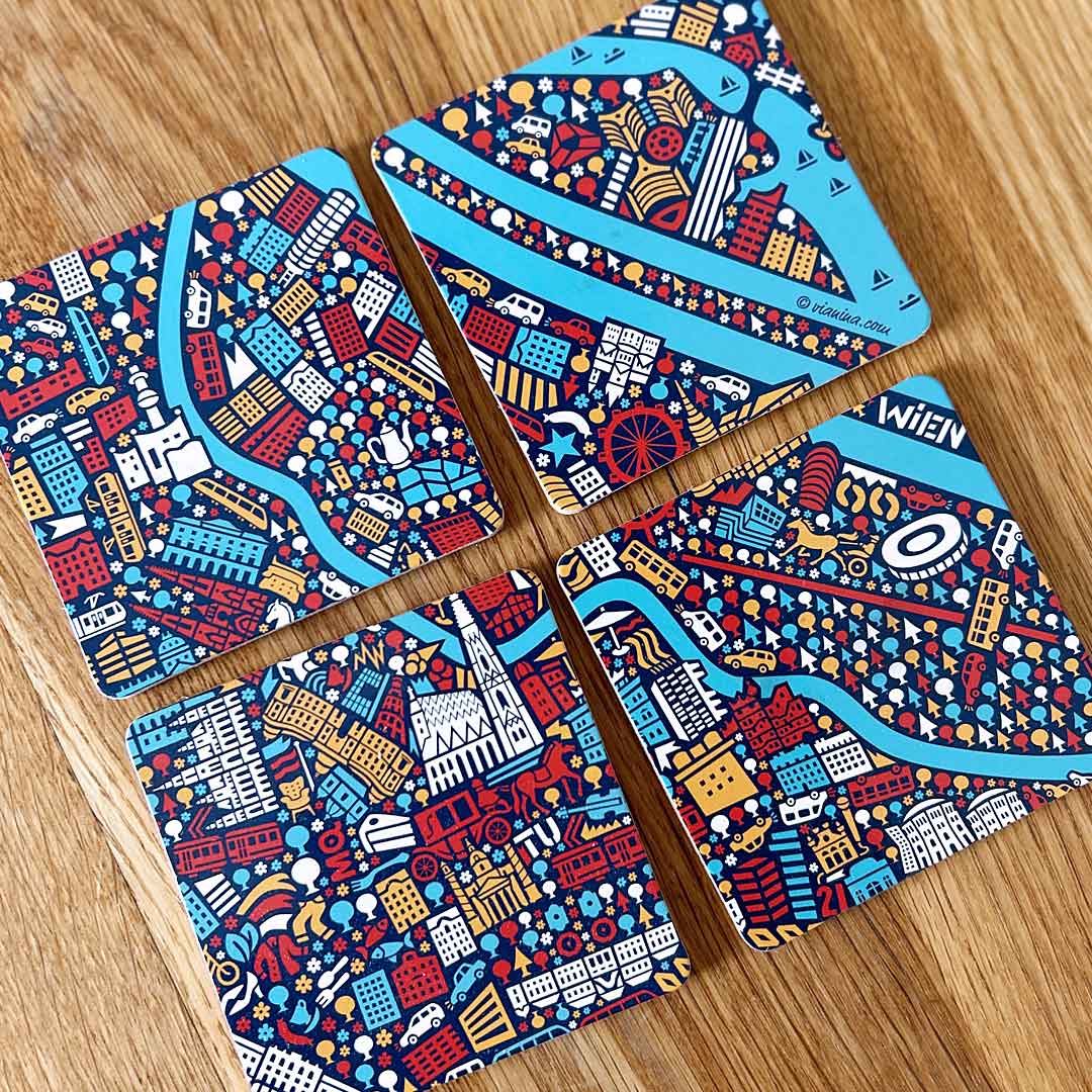 Wien Untersetzer Set