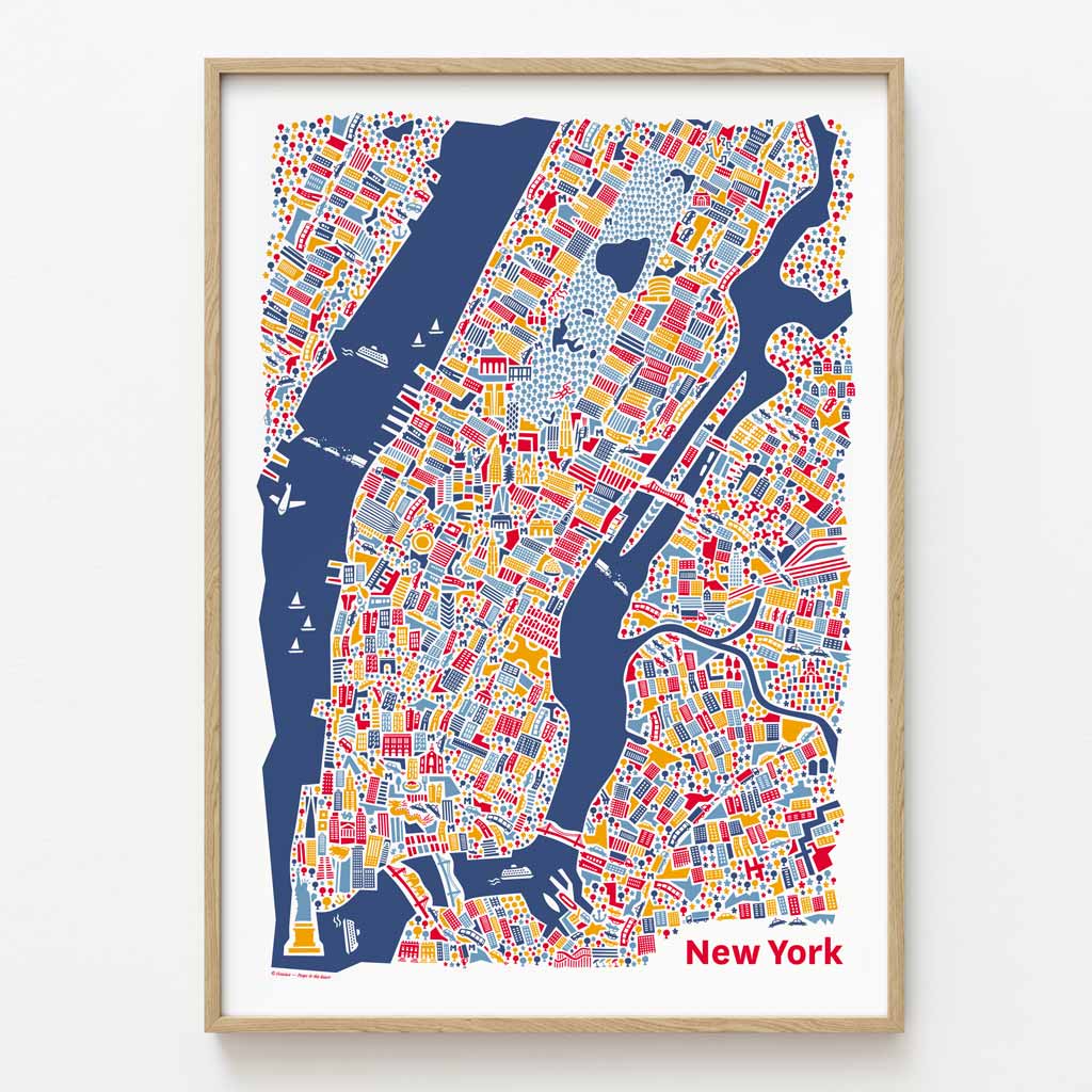New York Poster gerahmt New York Poster gerahmt