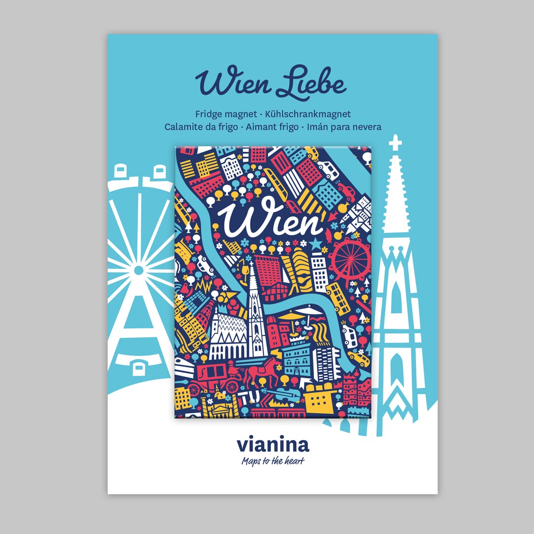 Vienna Map fridge magnet