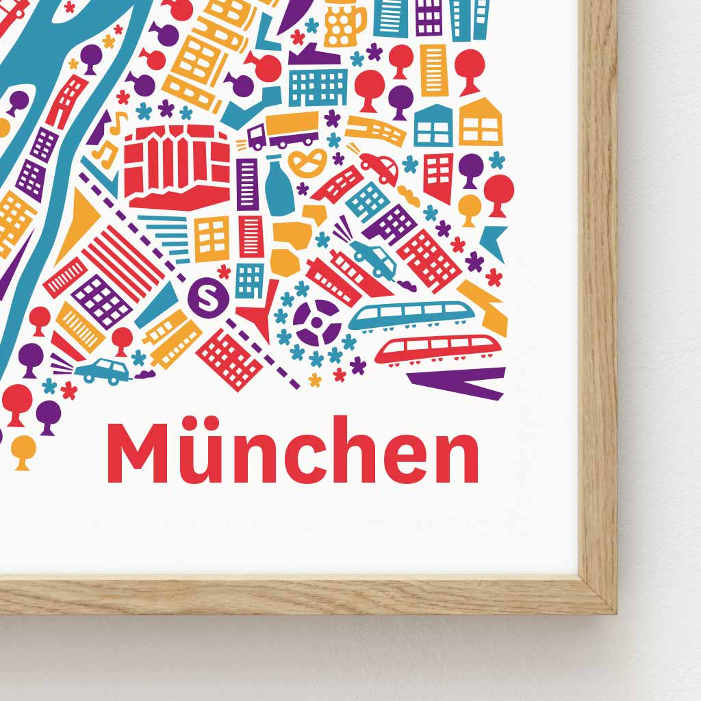 München Poster gerahmt