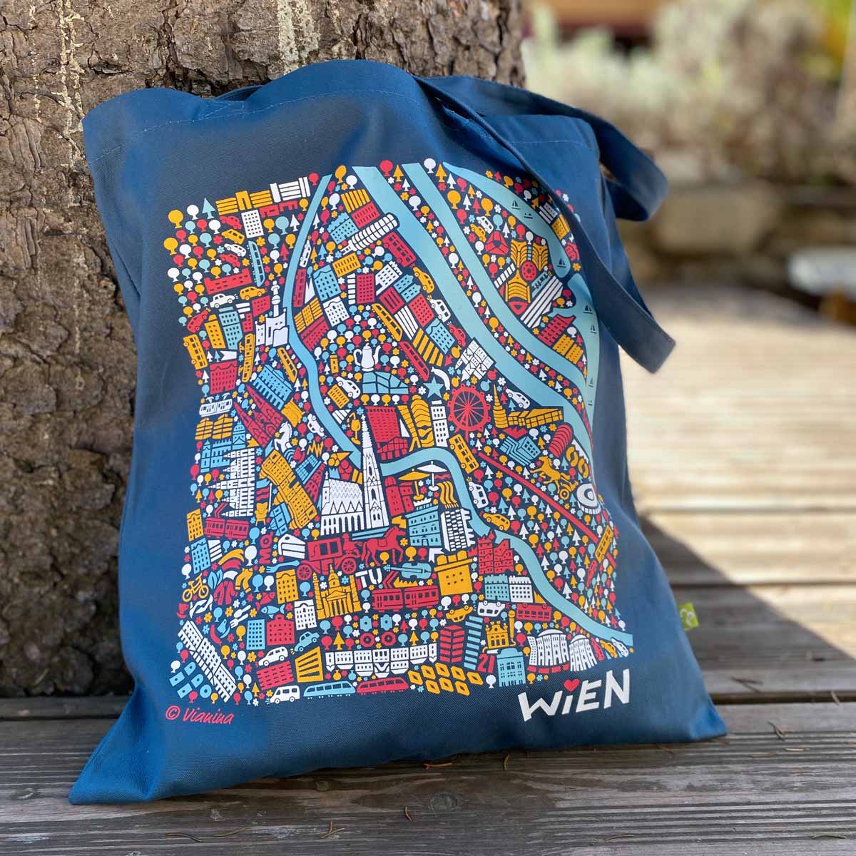Wien Tasche Blau Wien Tasche Blau