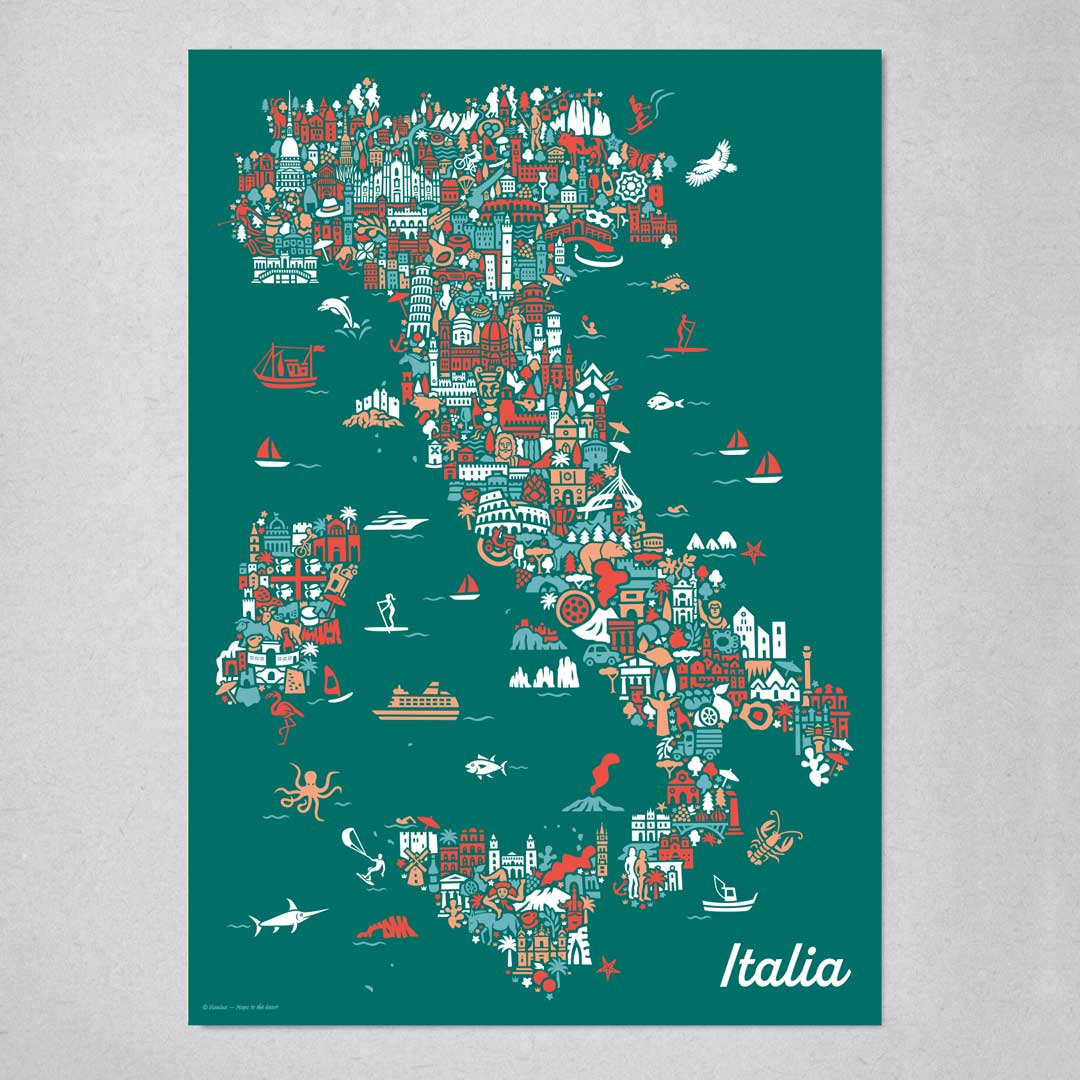 Italien Postkarten Set