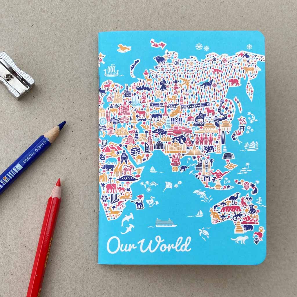 World Map Notebook 