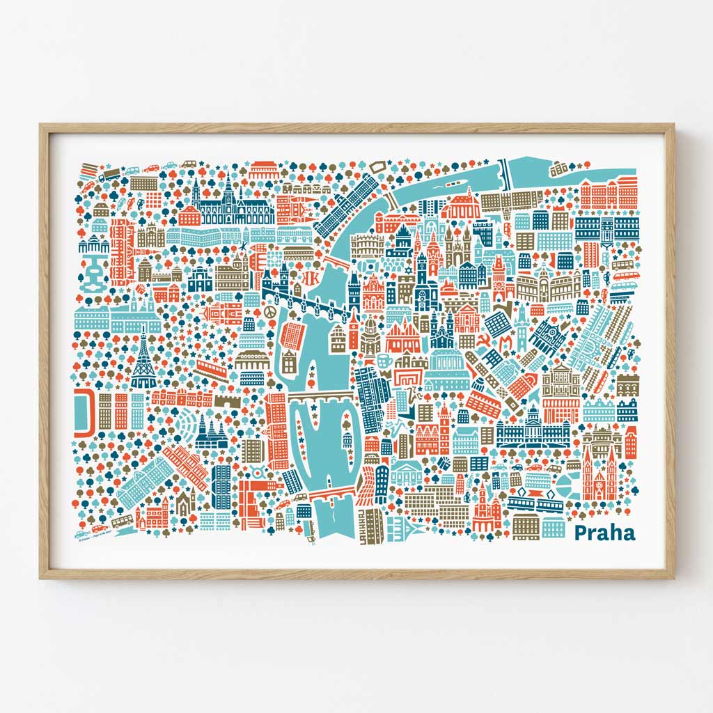 Prag Poster gerahmt Prag Poster gerahmt
