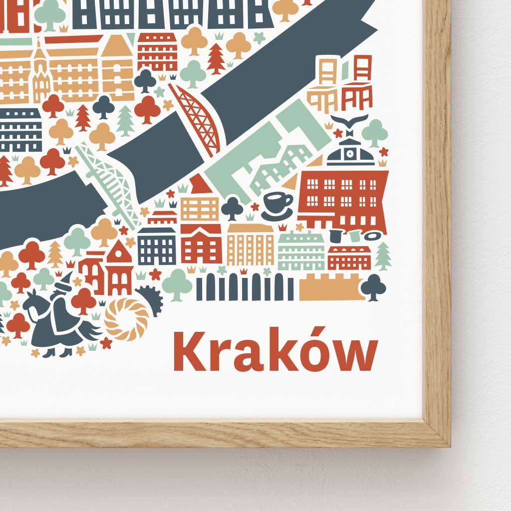 Krakau Poster gerahmt