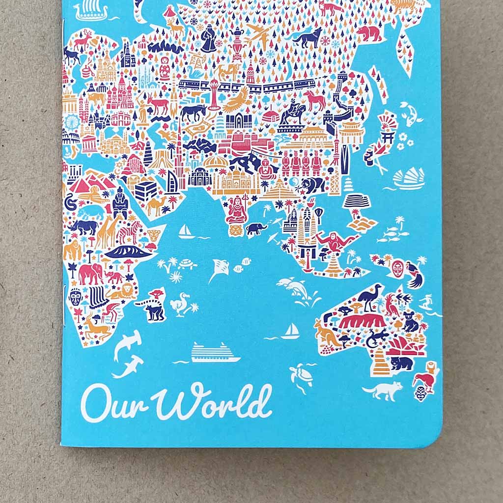 World Map Notebook 