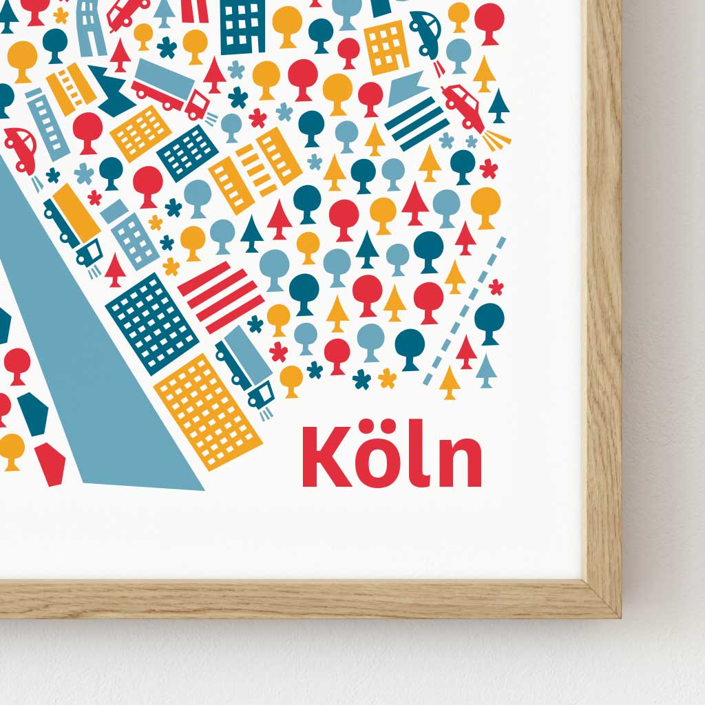 Köln Poster gerahmt