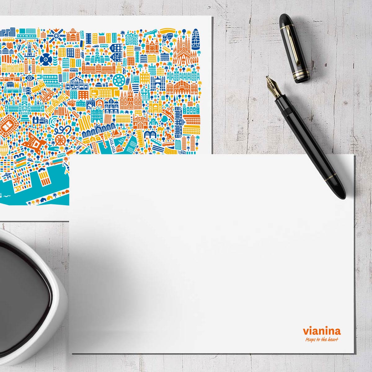 City Map Postcards Set