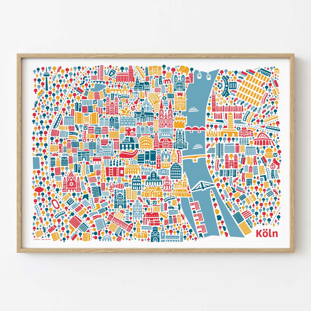 Köln Poster gerahmt Köln Poster gerahmt