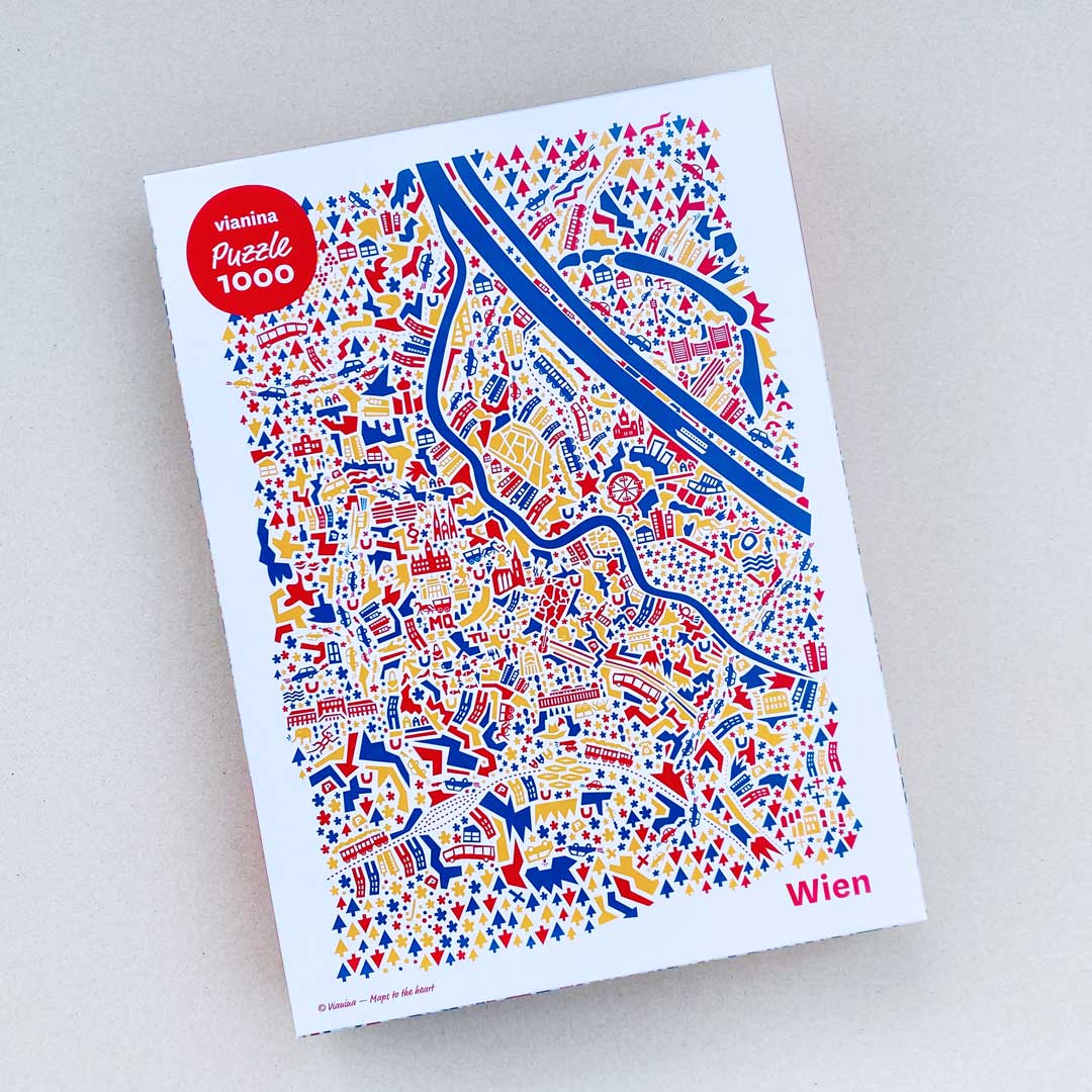 Puzzle mit Wien Stadtplan
