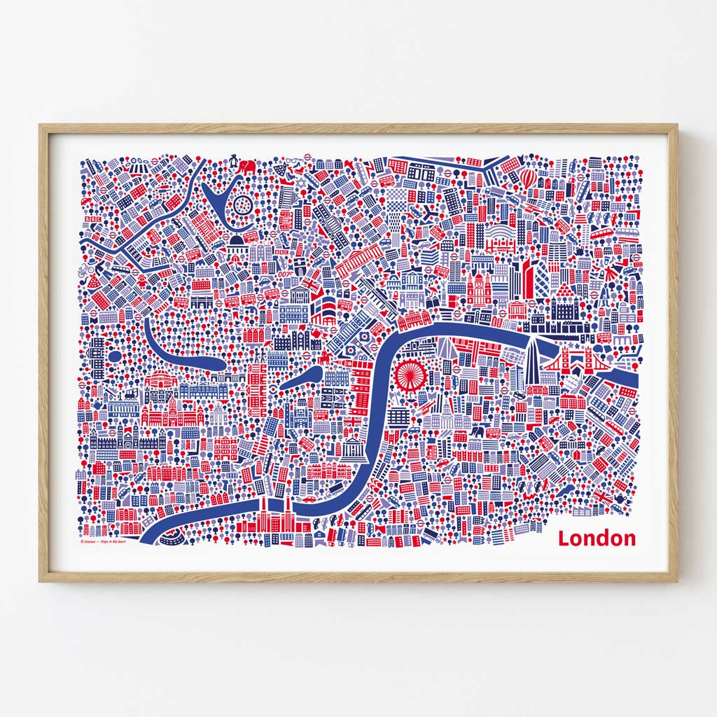London Poster gerahmt London Poster gerahmt