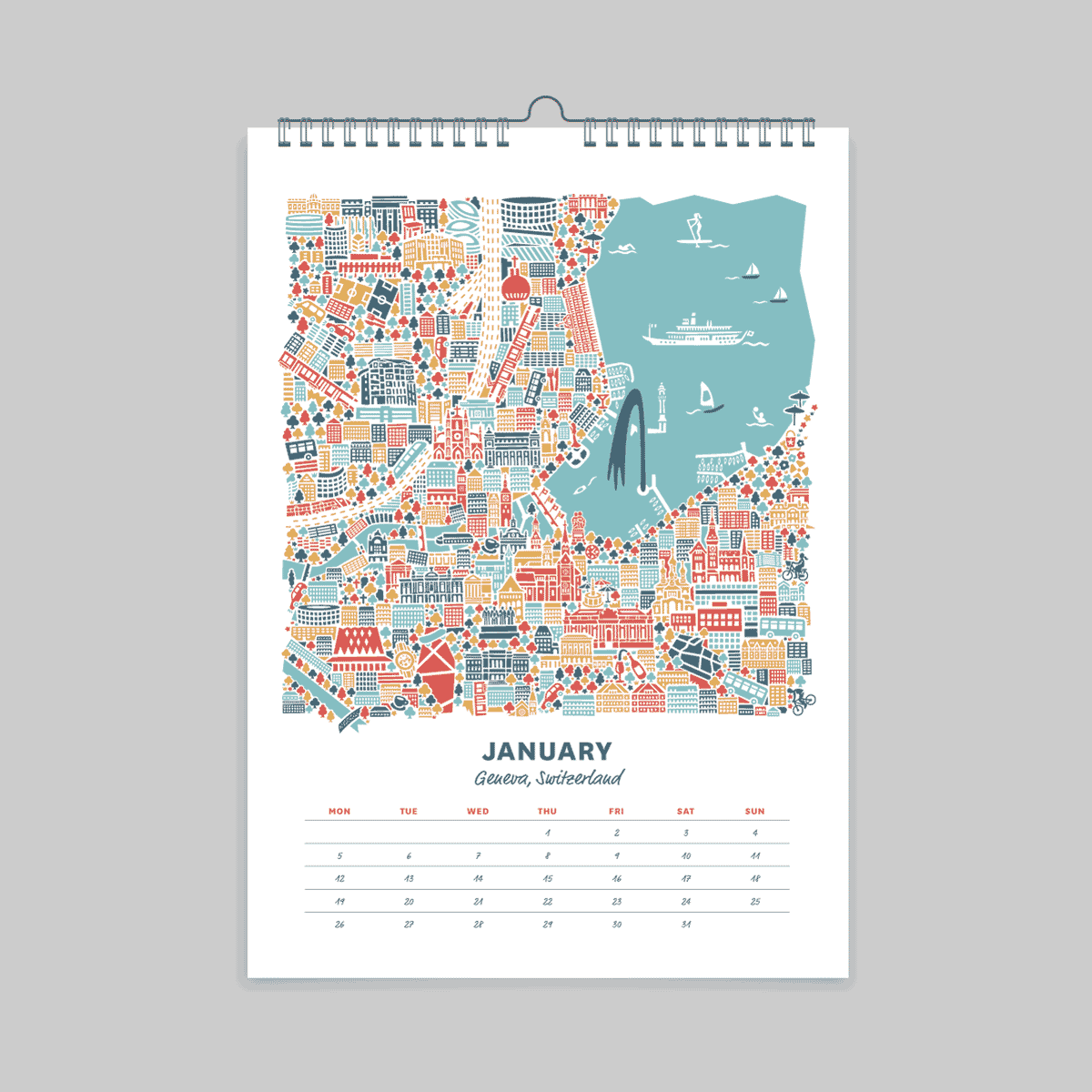 Wandkalender City Maps 2026