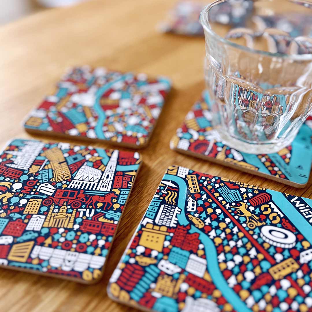 Wien Untersetzer Set