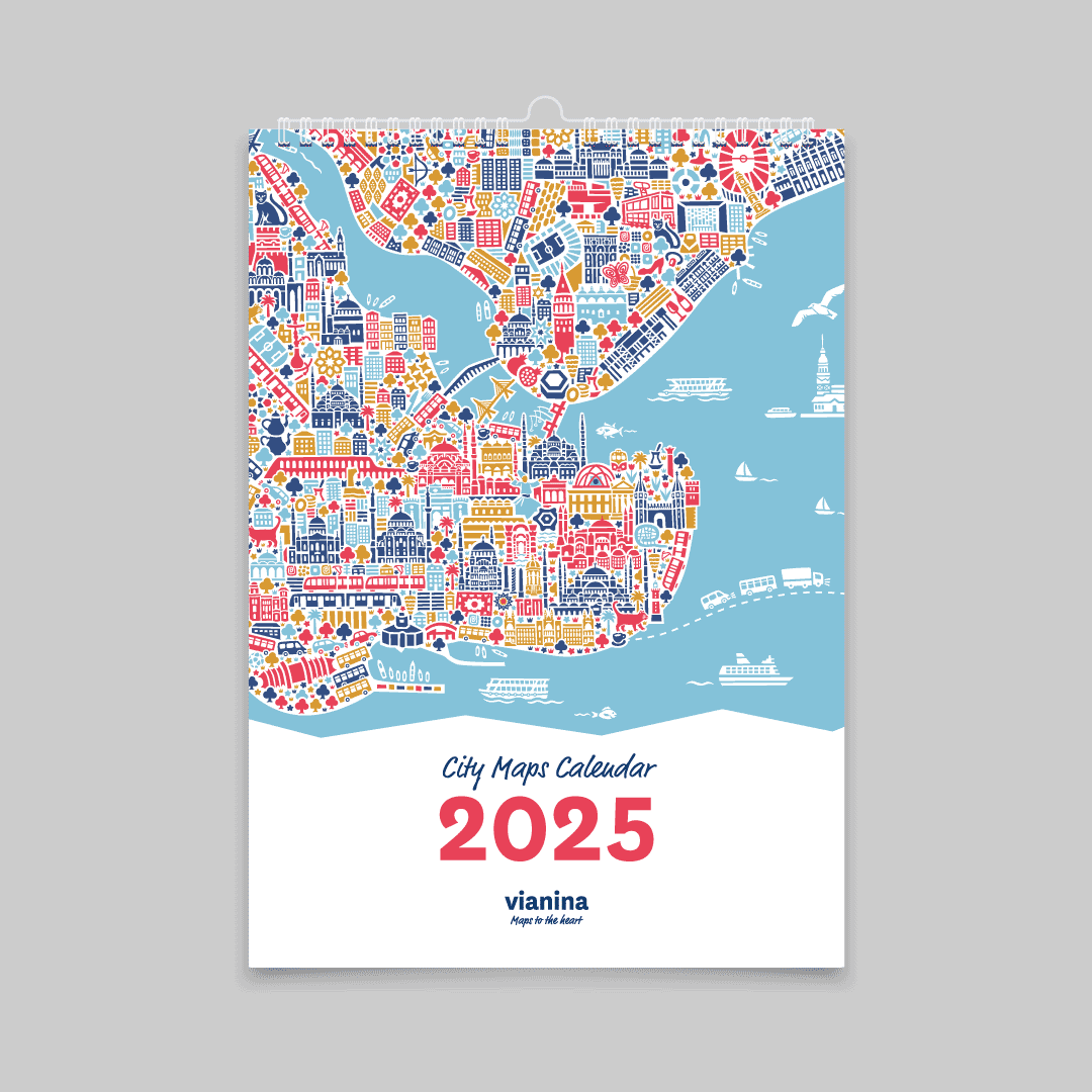 Wandkalender City Maps 2025