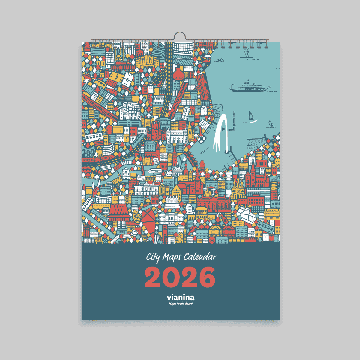 Wandkalender City Maps 2026