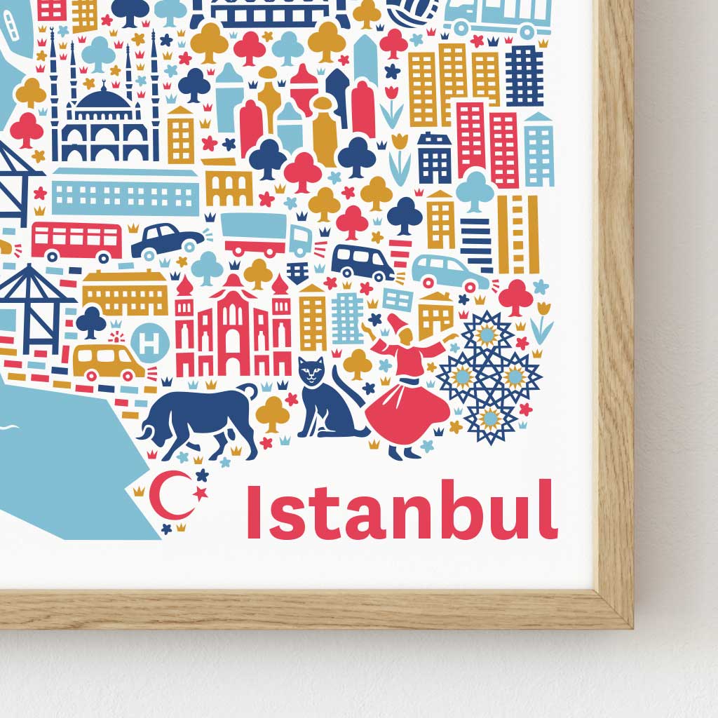 Istanbul Poster gerahmt