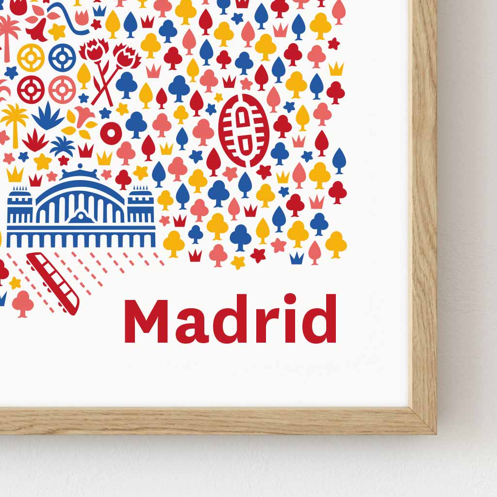 Madrid Poster gerahmt