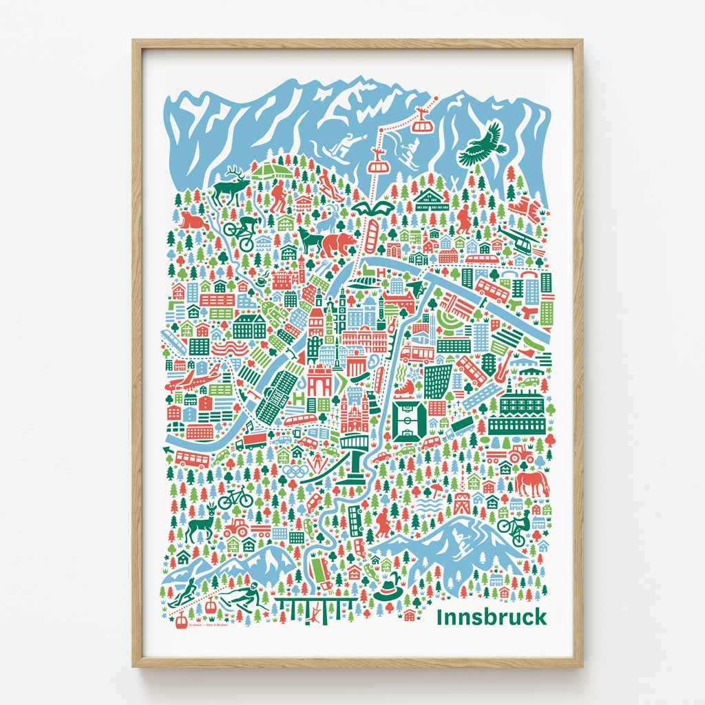 Innsbruck Poster gerahmt Innsbruck Poster gerahmt