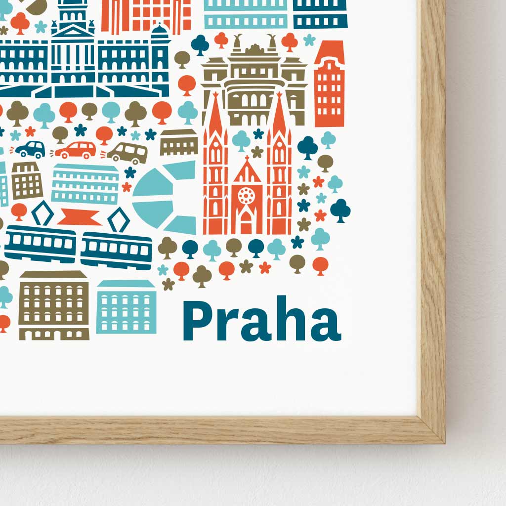 Prag Poster gerahmt