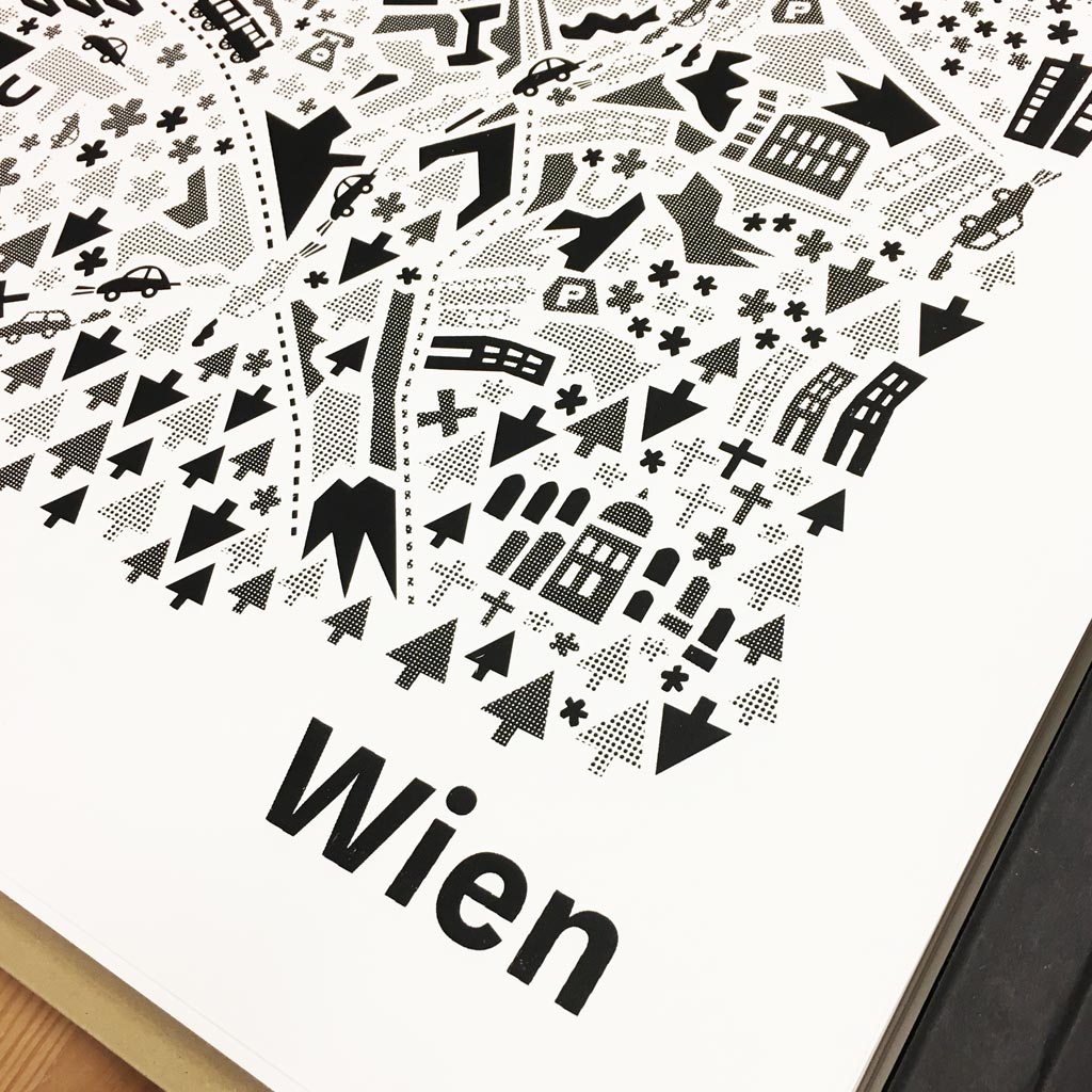 Vienna Silkscreen printing black & white