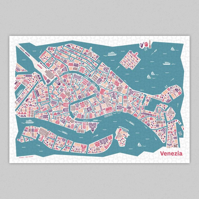 Venedig Stadtplan Puzzle 1000 Teile