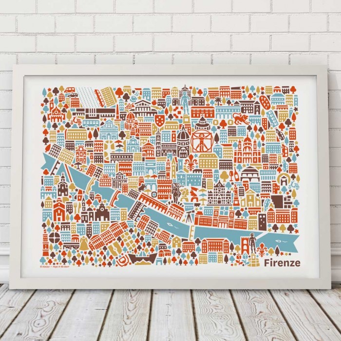 Florenz Stadtplan Poster