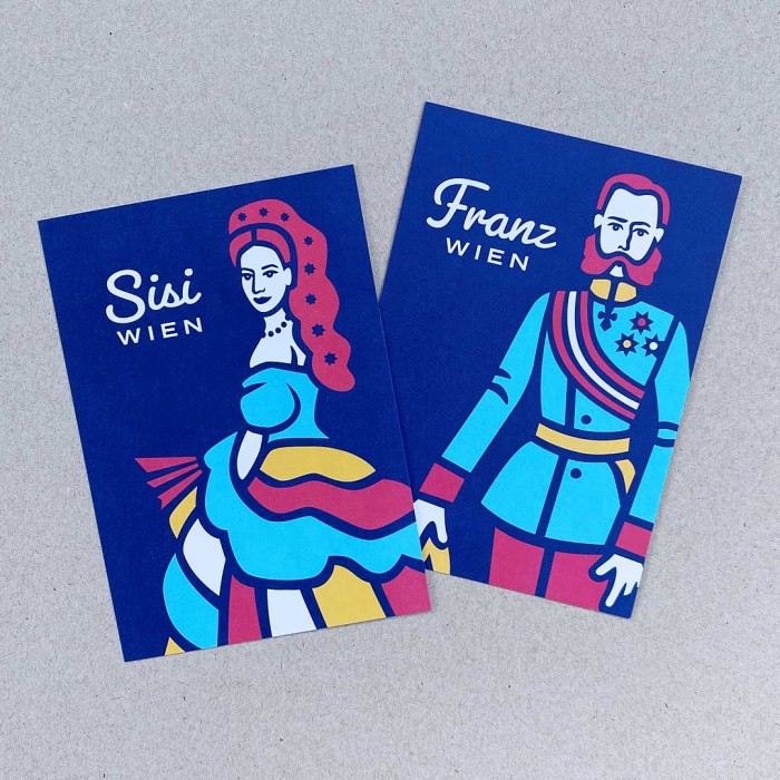 Kaiserin Sisi und Kaiser Franz Joseph Postkarte