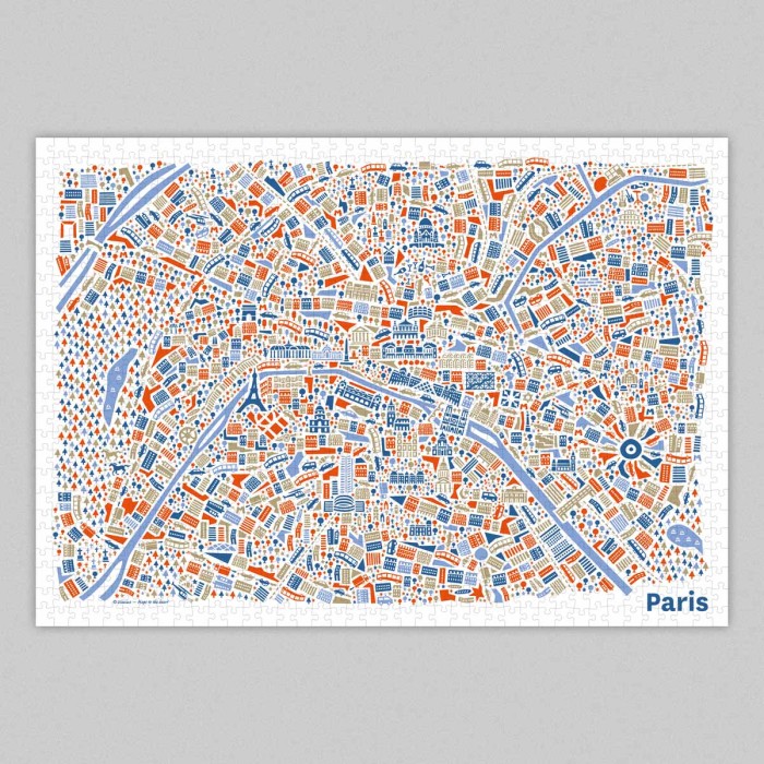 Paris Stadtplan Puzzle 1000 Teile